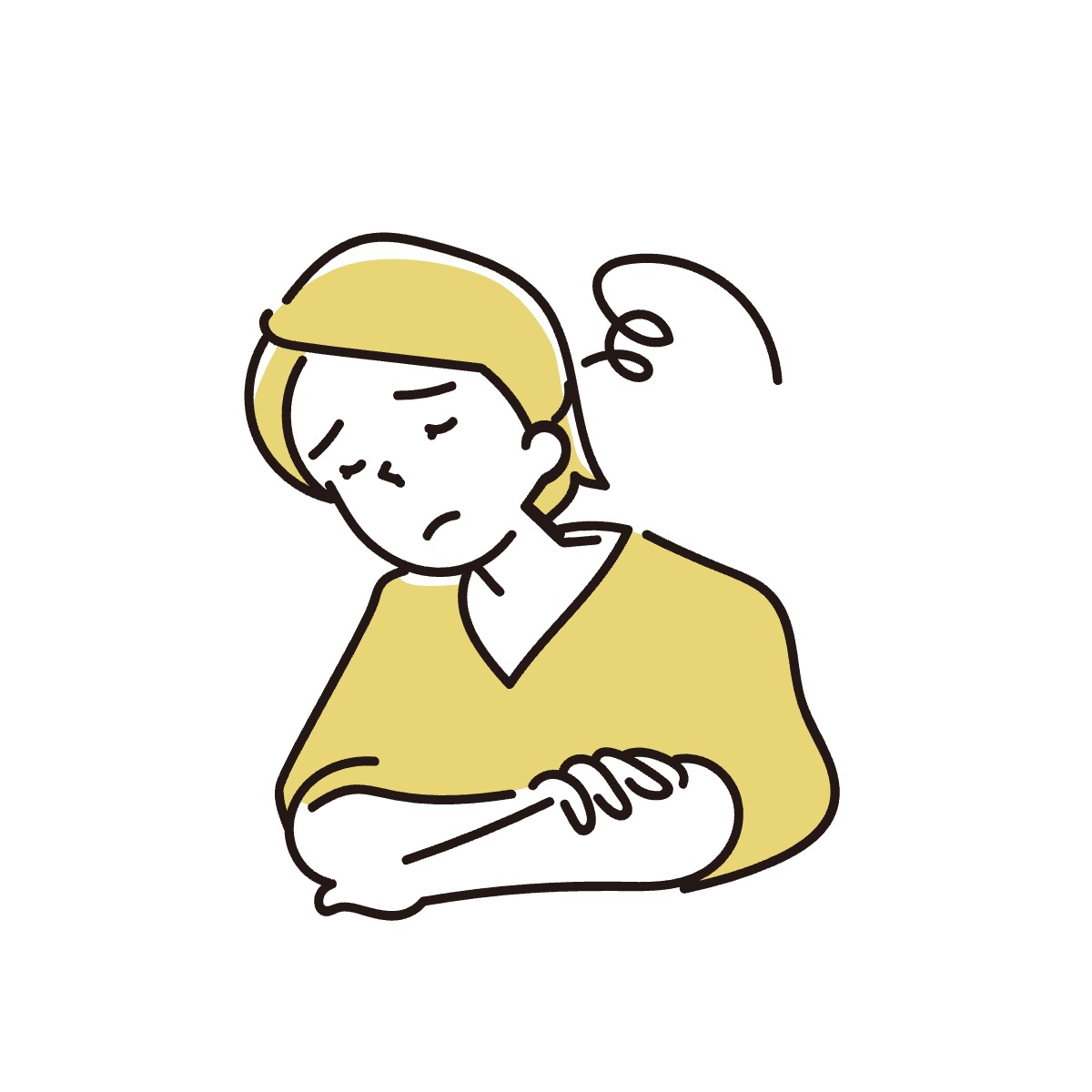 悩む介護士